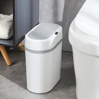 Saving smart, non-contact bathroom garbage basket, electric, waterproof, narrow