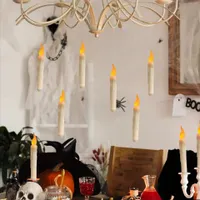 Lebegő LED gyertyák távirányítóval - Boszorkány Halloween dekoráció