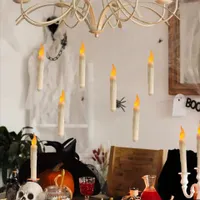 Floating LED candles with remote control - Witch Halloween decoration