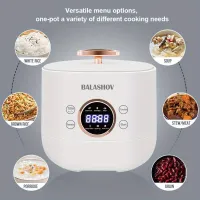 Mini cuptor de orez BALASHOV 2L cu mufă EU, cuptor de orez portabil de călătorie