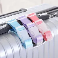 Adjustable luggage strap with nylon buckle and hooks