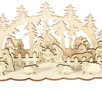 wooden nativity scene