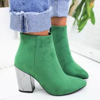 Women's trendy suede heeled boots Alice