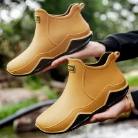 Unisex waterproof and durable slip-on rubber boots