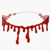 Krvácajúci náhrdelník na krk Halloween Aesthetic