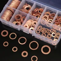 Set of copper pads, seals, nuts and screws in storage box - for oil baths and other applications