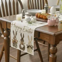Easter tablecloth tread with rabbit and carrot motif