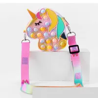 Geantă pop-it cu bule pentru copii - Unicorn