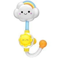 Children's fun shower in the form of a cloud with rainbow
