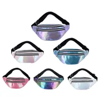 Stylish kidney bag with holographic Bryce look