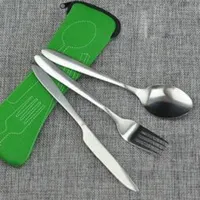 Stainless steel cutlery set - 3 pcs + case