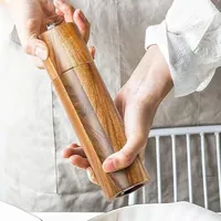 Salt and pepper mills made of acacia wood