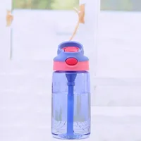 Baby travel bottle with straw