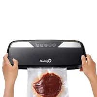 Machine de mise sous vide électrique avec prise EU 220 V - Scellage sous vide des aliments avec 10 sacs sous vide - Emballeuse alimentaire 37 x 14 cm