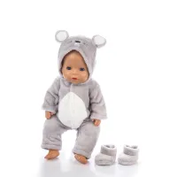 Animal overalls for Baby Born doll BU621 - mouse