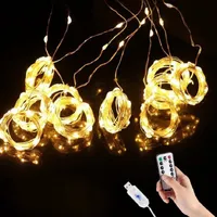 Guirlande lumineuse à télécommande 2 x 3 m 200 LED