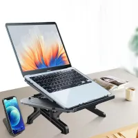 Laptop transfer stand - Adjustable height, Foldable design, Easy transfer and storage