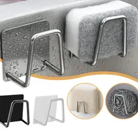 Stainless steel sponge and sink holder © Self-adhesive © Drip dryer © Storage space organizer