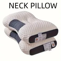 Comfortable knitted cotton pillow for neck spine - for healthy sleep and relaxation