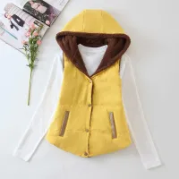 Women's fur vest Madina - yellow