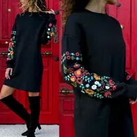 Rochie mini pentru femei cu broderie florală