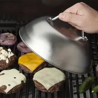 Barbecue stainless steel burn and melting dome 2v1 - for perfect outdoor cooking and camping