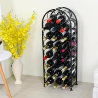 Stolní regál na víno z kovu, obloukový, volně stojící (1 ks)