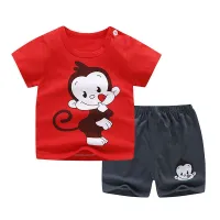 Set of children's shorts and short-sleeved T-shirt