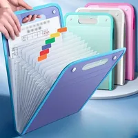 Portable folding board for documents A4 with 13 pockets