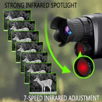 Night vision HD 1080p monocular with 128GB memory + 7 levels of infrared light
