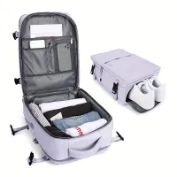 Rucsac spațios pentru călătorii scurte - 39,6 cm, port USB de încărcare, multifuncțional, pentru călătorii de afaceri, la avion