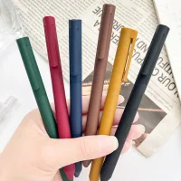 Set of trendy modern single-colour minimalist pens 6 pcs - two variants