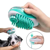 Brosse combinée pour le bain et le massage pour chiens et chats