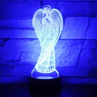 Štýlové nočné svetlo Anjel 3D