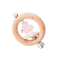 Wooden rattle with animal