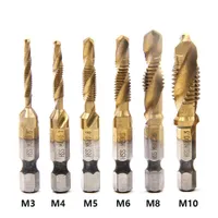 Impact drill Titanium hex shanks HSS thread Metric impact drills Screw set M3 M4 M5 M6 M8 M10 Hand tools