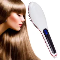 LURECOM Super ironing brush, hair comb with LCD display