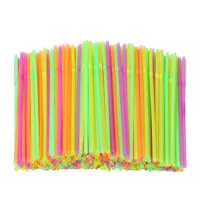 Coloured plastic straws - 100 pcs