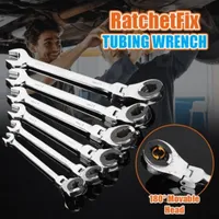 Ratcheting Pipe Wrench Ratcheting Quick Release Wrench High Quality Industrial Grade Automatic Opening Plum 72 Speed Gearbox Fast Multi Sizes Household