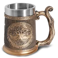 Viking Tree of Life Stainless steel beer stein