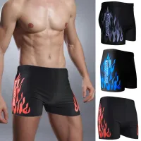 Men's boxer style swimwear with print