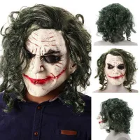 Mask Joker made of latex with hair