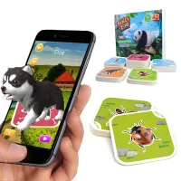 Smart virtual set of 4D cards for children