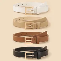 4x leather strap with square buckle, retro style