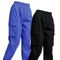 Casual style with practical pockets: Women's cargo pants with tightening waist and flaps