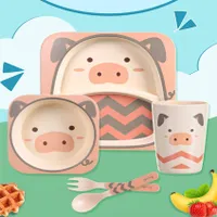 Children's cute plastic dining set