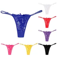Women's lace thong with adjustable straps
