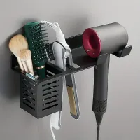 1pc Hair dryer, bathroom wall bracket, hair holder, toilet and cosmetic shelf