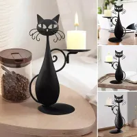 Black cat candlestick