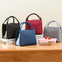 Practical modern single color smaller cooling cloth bag for lunch